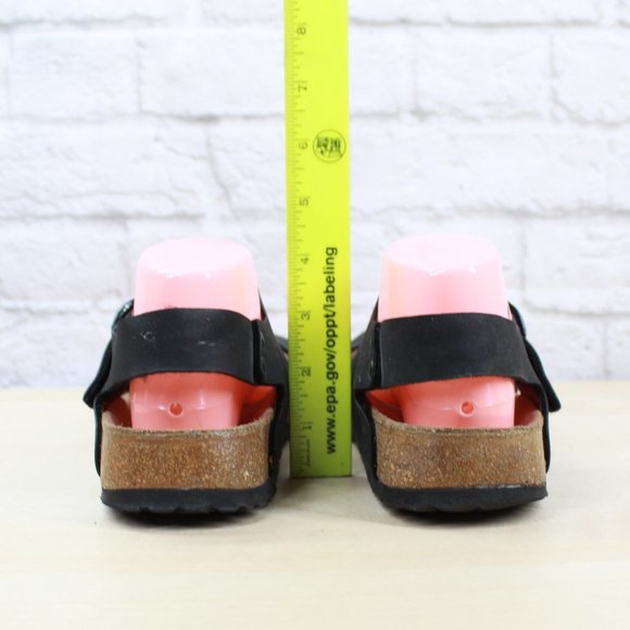 Birki´s by Birkenstock Unisex Black Leather Ankle Strap Sandals Size 39 L8 / M6 - Picture 8 of 9